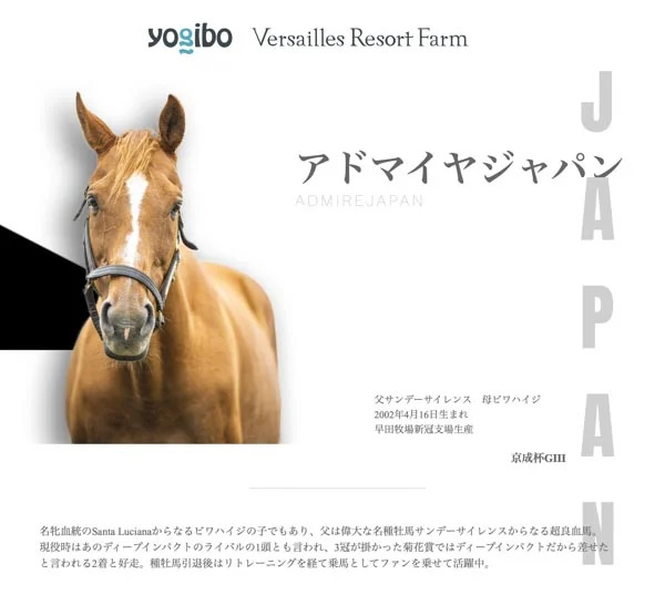 馬もダメになる！】ヨギボーCMに名馬登場「アドマイヤジャパン篇