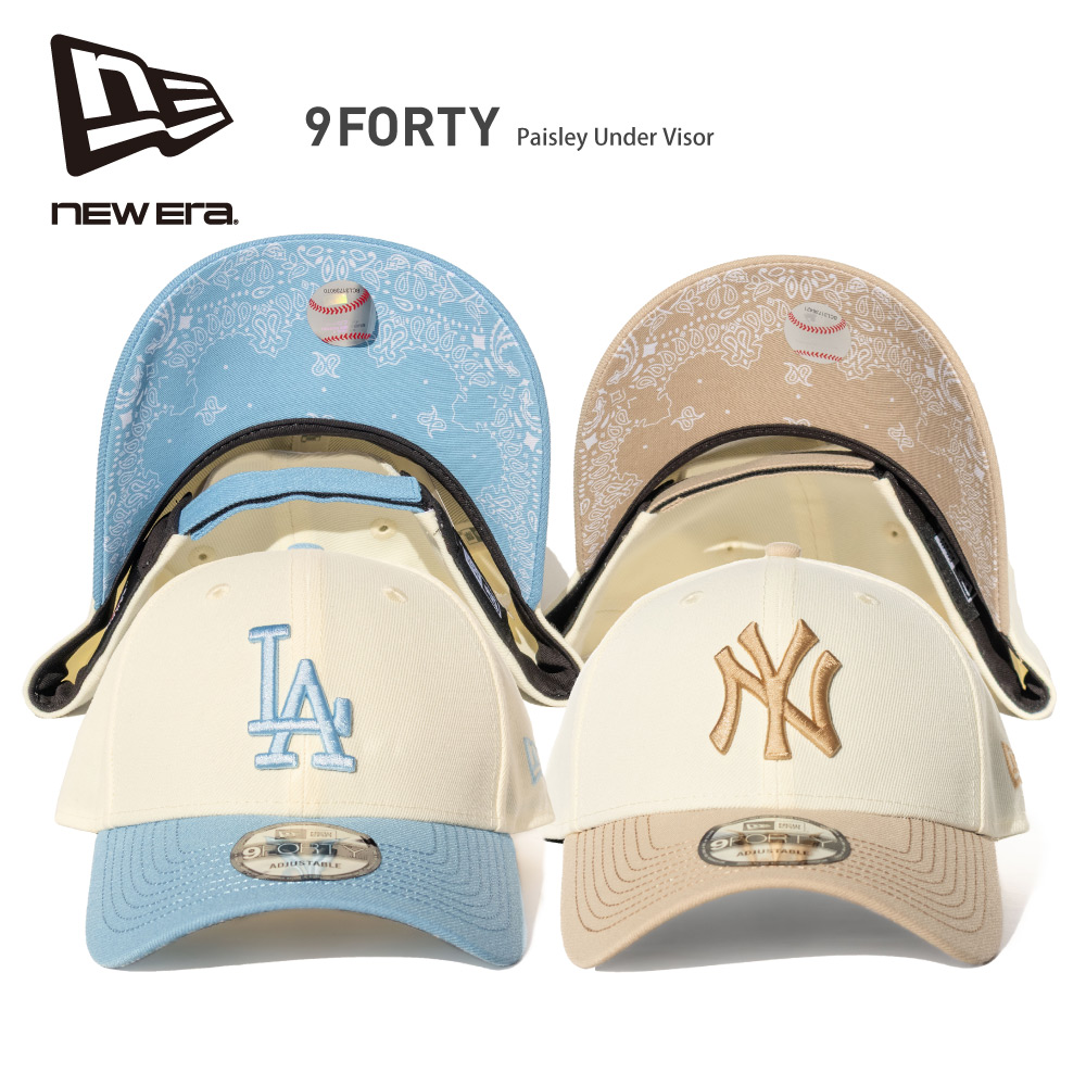 ペイズリー柄をアンダーバイザーにデザインしたコレクション。NEW ERA CAP