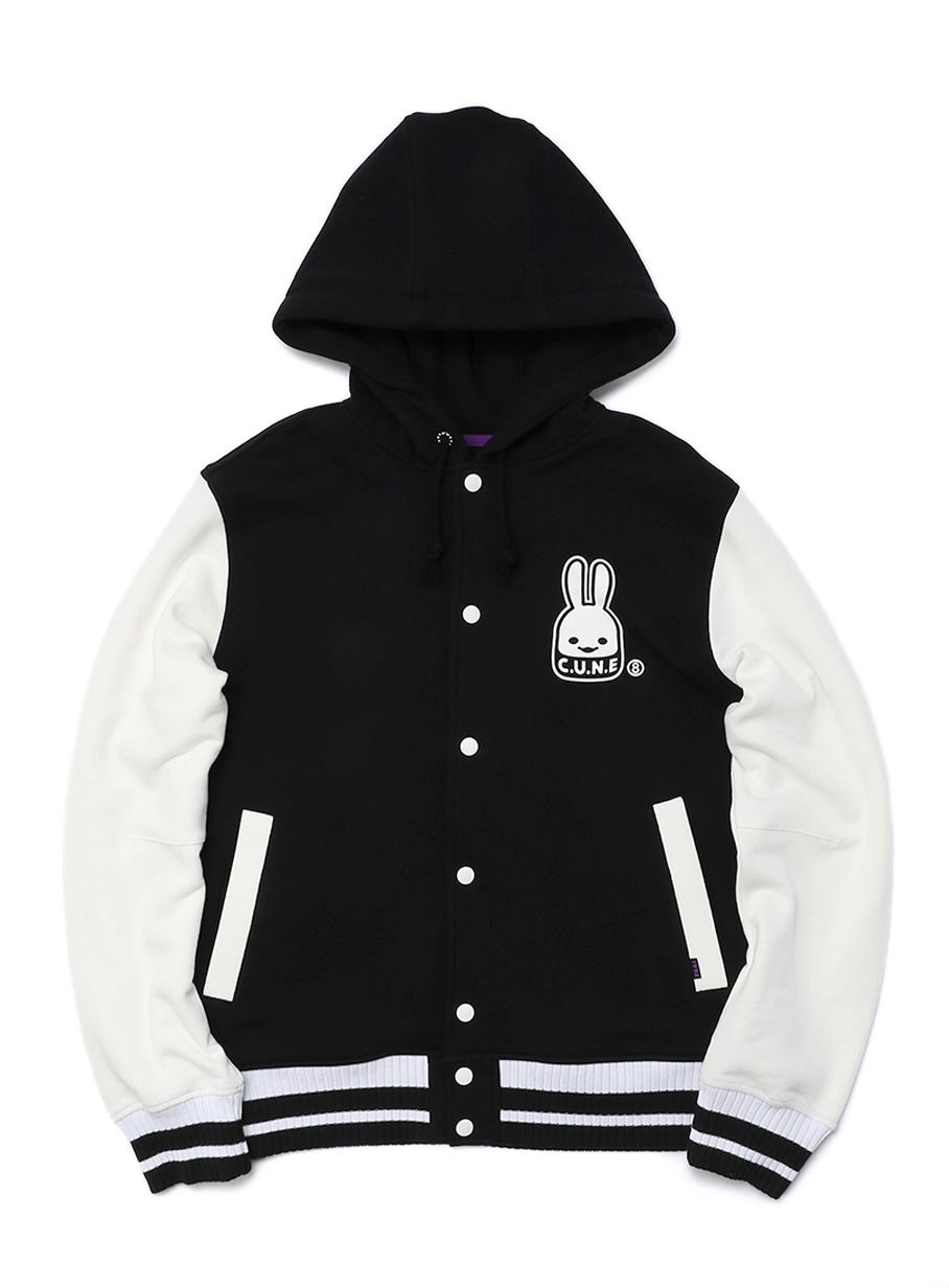 裏毛のフードスタジャン C.U.N.Eウサギ｜ウサギがいる｜CUNE ONLINE STORE