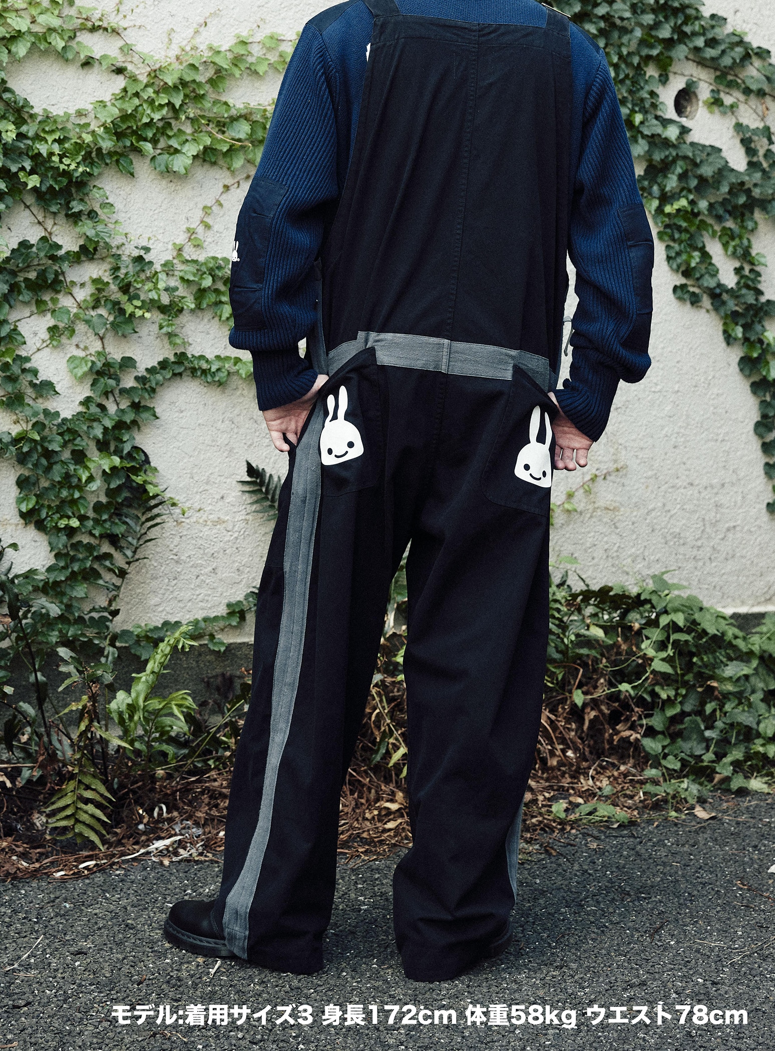 CUNE RELAX WORK WEARミリタリー風オーバーオール｜ウサギがいる｜CUNE