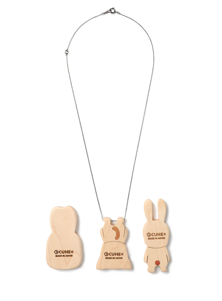 木のネックレス CUNEウサギ｜ウサギがいる｜CUNE ONLINE STORE