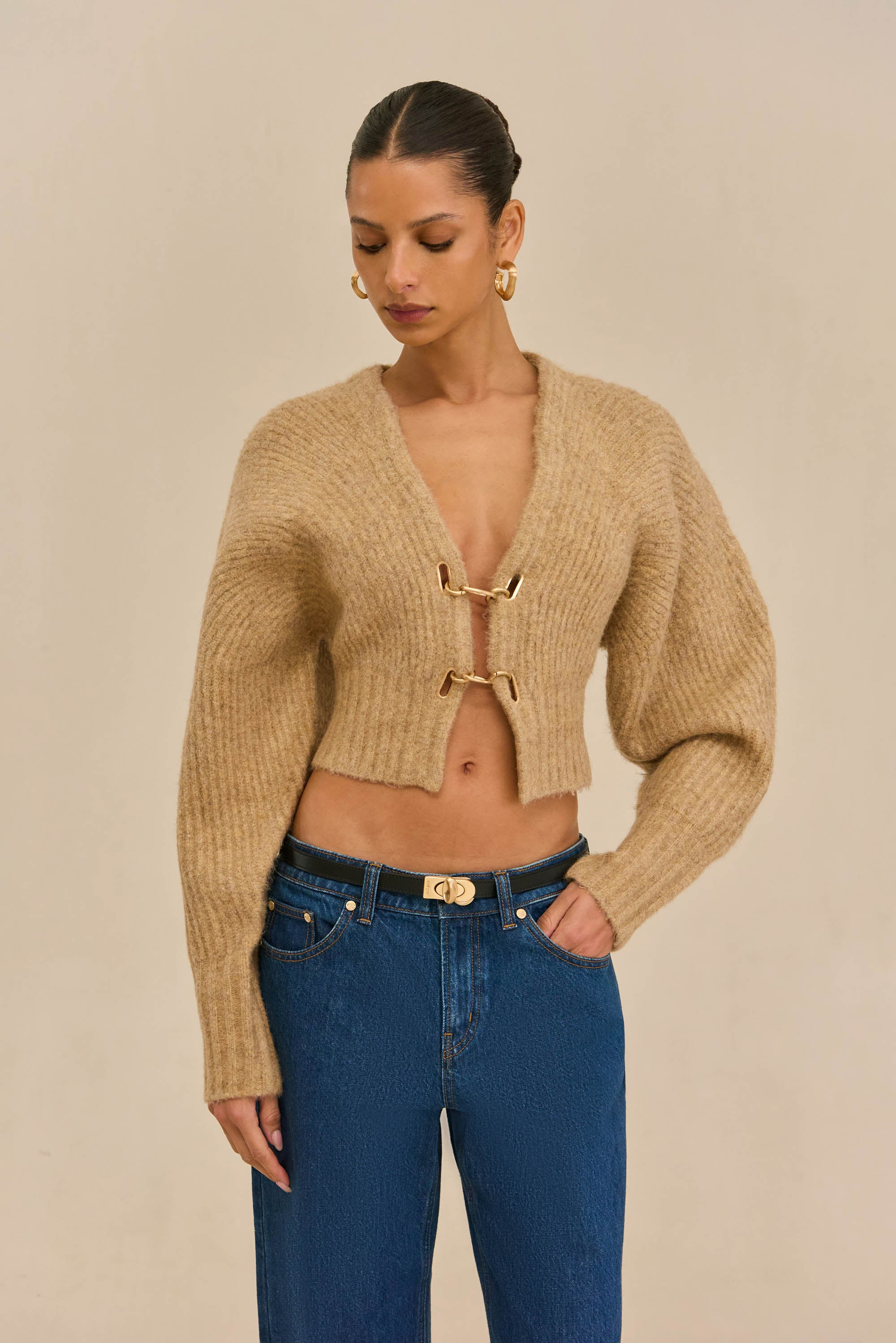 CASELLA KNIT CARDIGAN - CHAMPAGNE – CULT GAIA