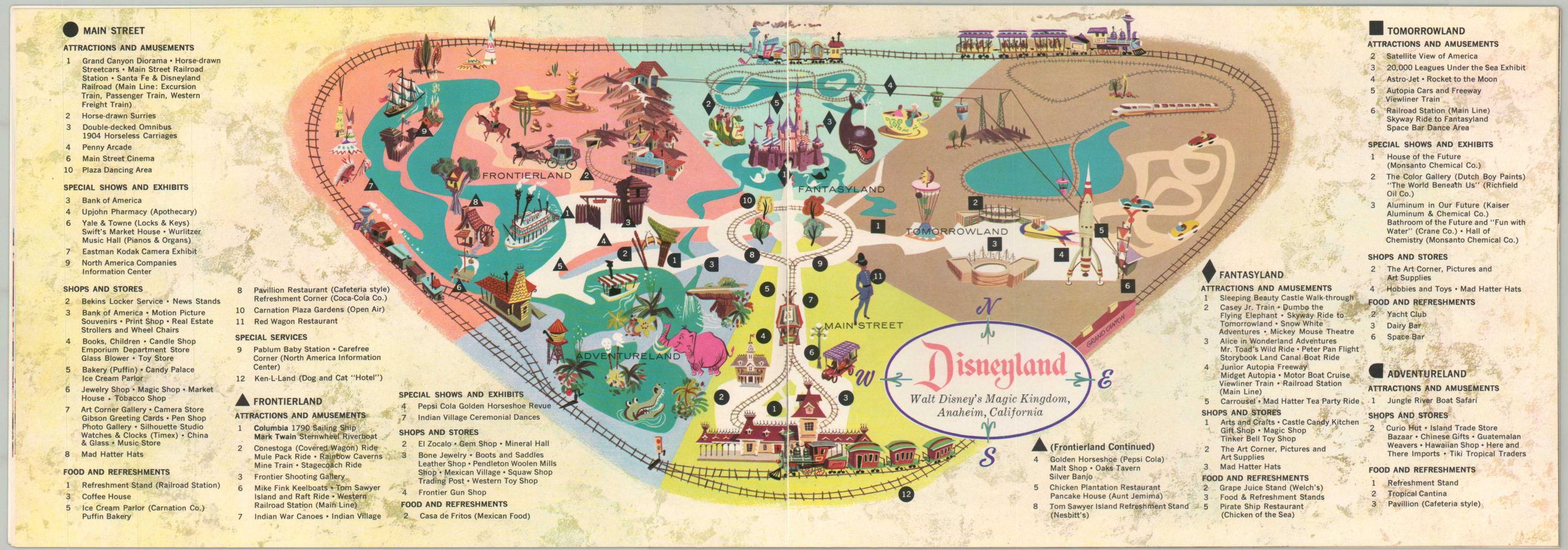 Walt Disney's Guide to Disney Land - Curtis Wright Maps