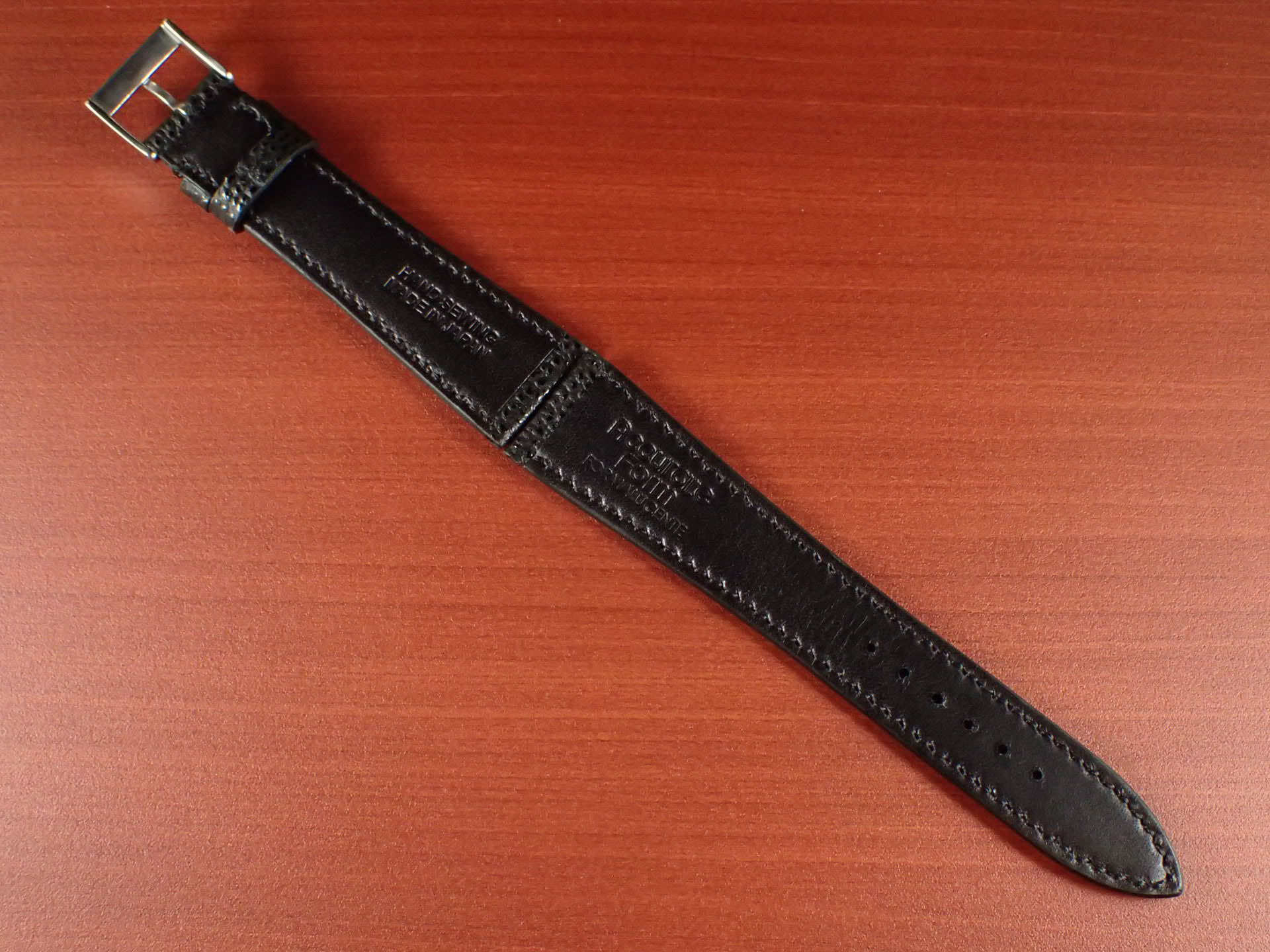 受注生産 フォルマルシェンテ オールハンドメイド革ベルト 姫路黒桟革