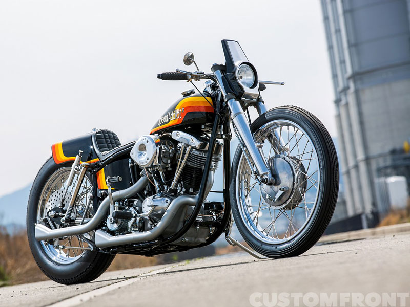 ハーレー レーサーショベルチョッパーのSpeed Addict 3・インディアン