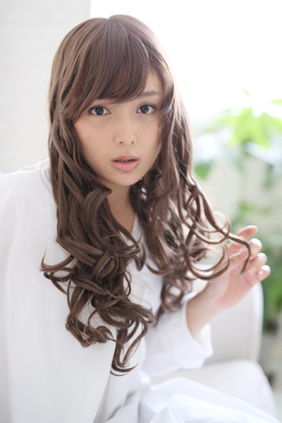 前髪付きハーフウィッグ ロングしっかりめカールP-1227 総合ウイッグ
