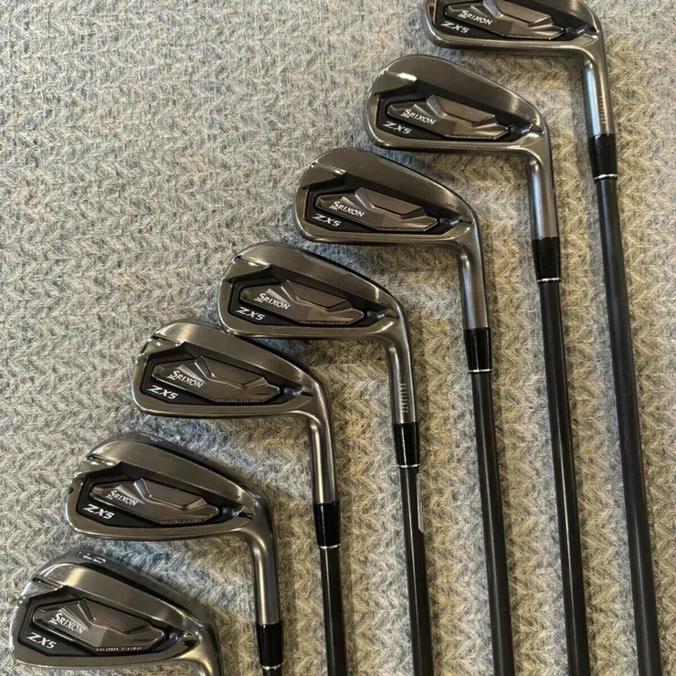 Srixon Limited Edition ZX5 Mk II Black Chrome Irons 4-PW with KBS