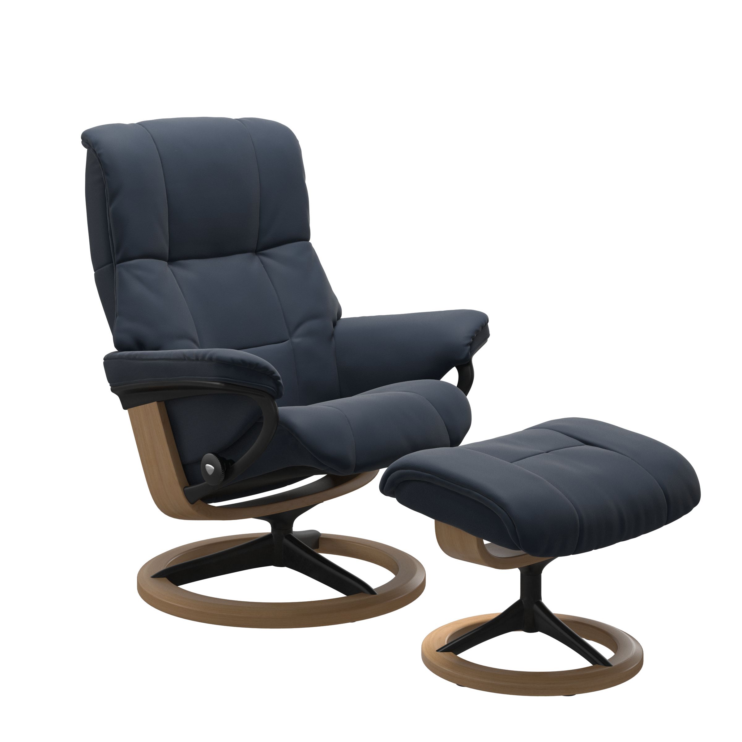 Stressless® Mayfair (M) Signature Base Recliner with Ottoman