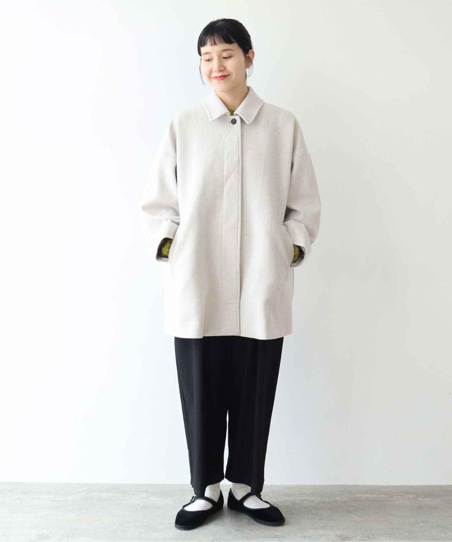 AMBIDEX Store ○ウールスーパー100 ミドルレングス ステンコート(F