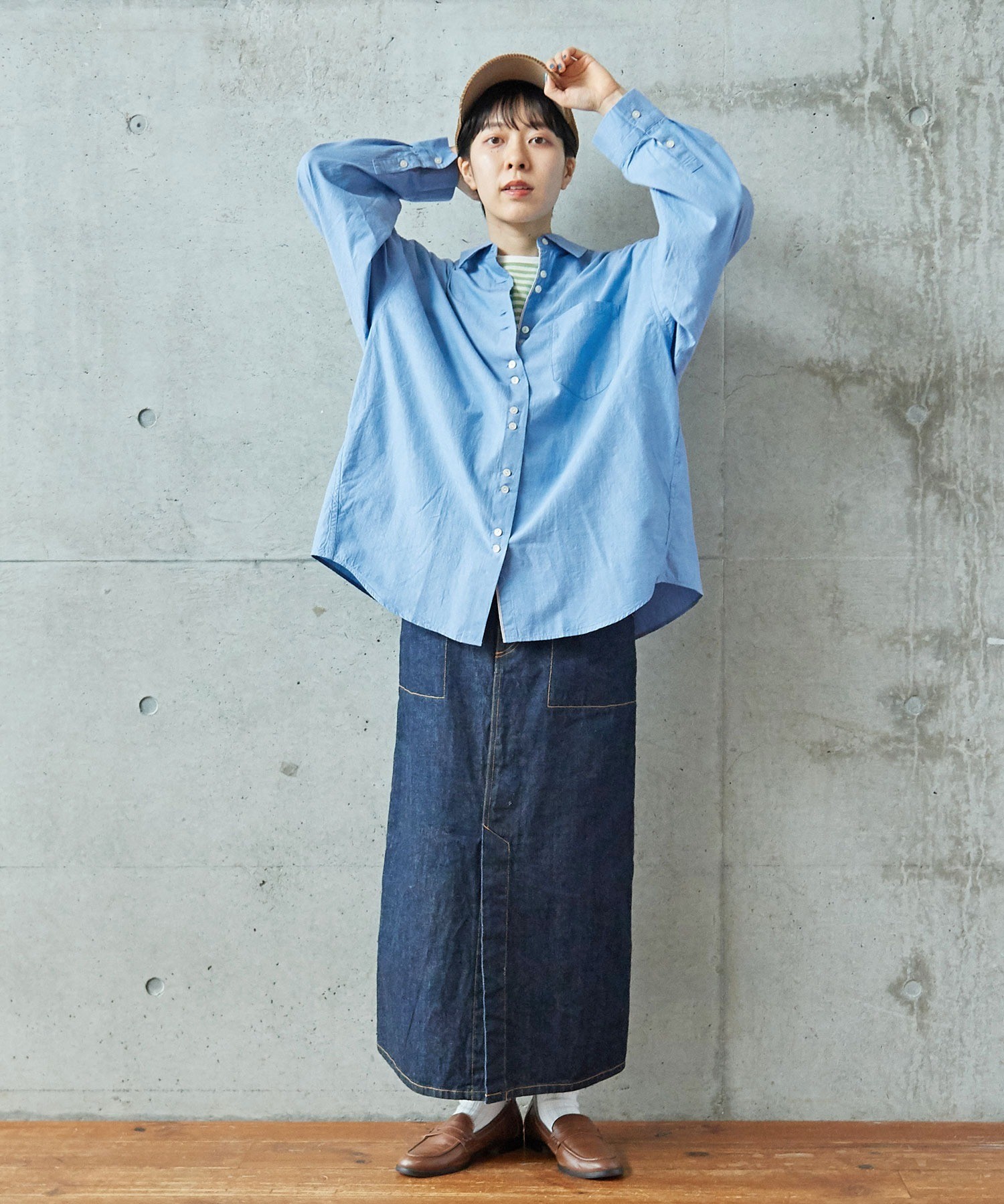 AMBIDEX Store △VINTAGE16 無地/ギンガム/ストライプ BIGスリーブ