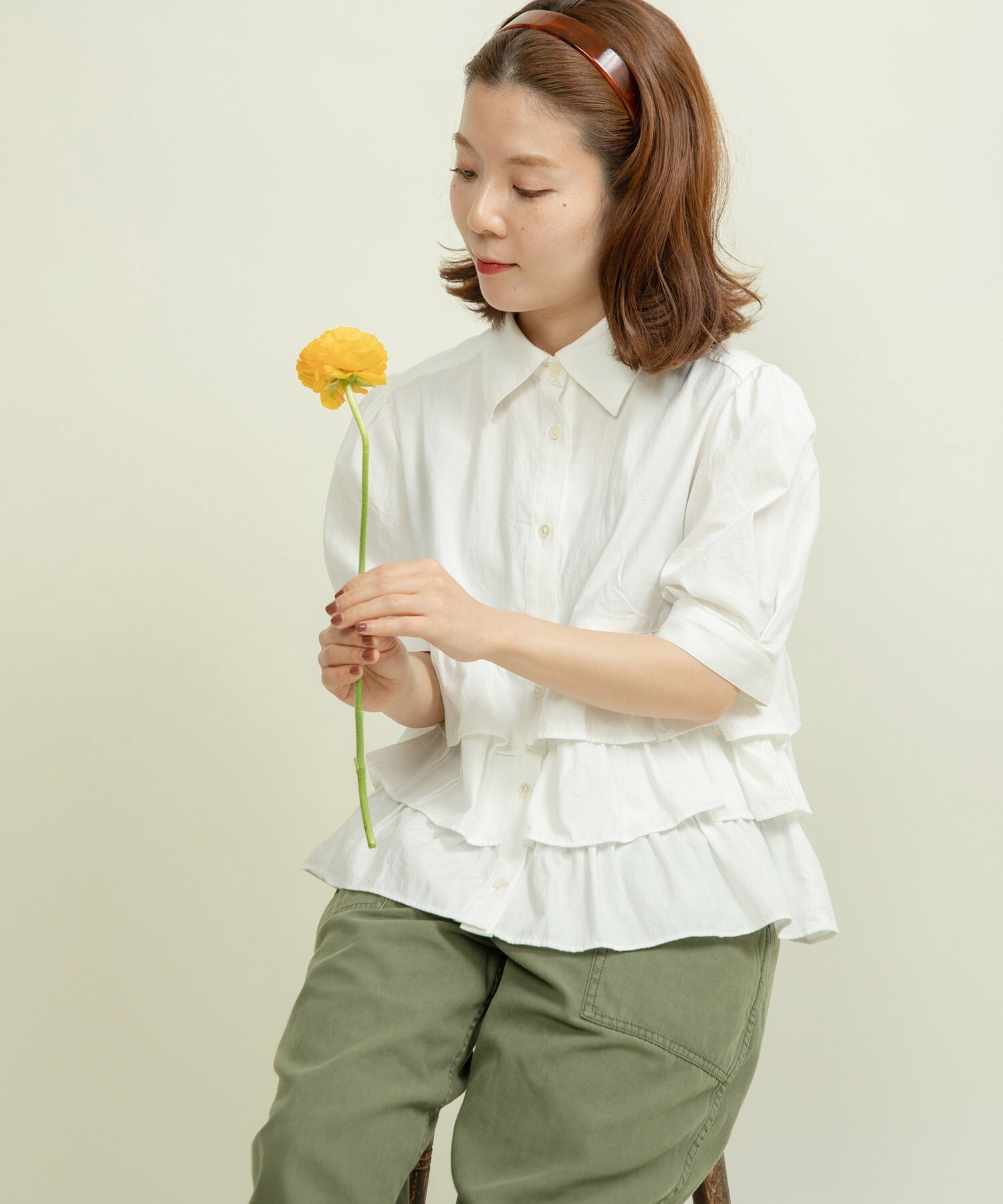 AMBIDEX Store ○オックス ナチュラルトリプルワッシャー 3段フリル