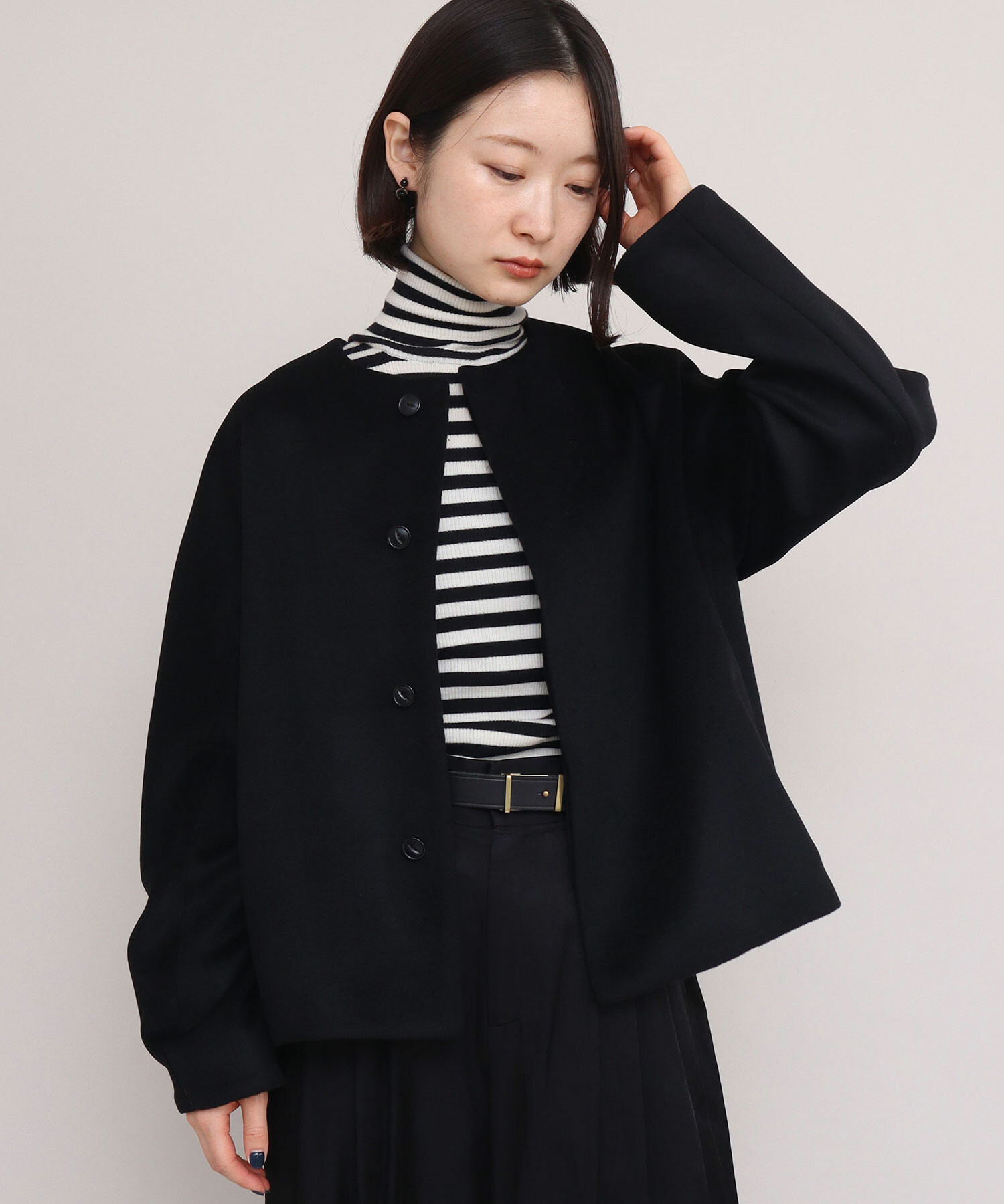 AMBIDEX Store 〇ウールメルトン / アンゴラ ショートコート(F アカ): iki