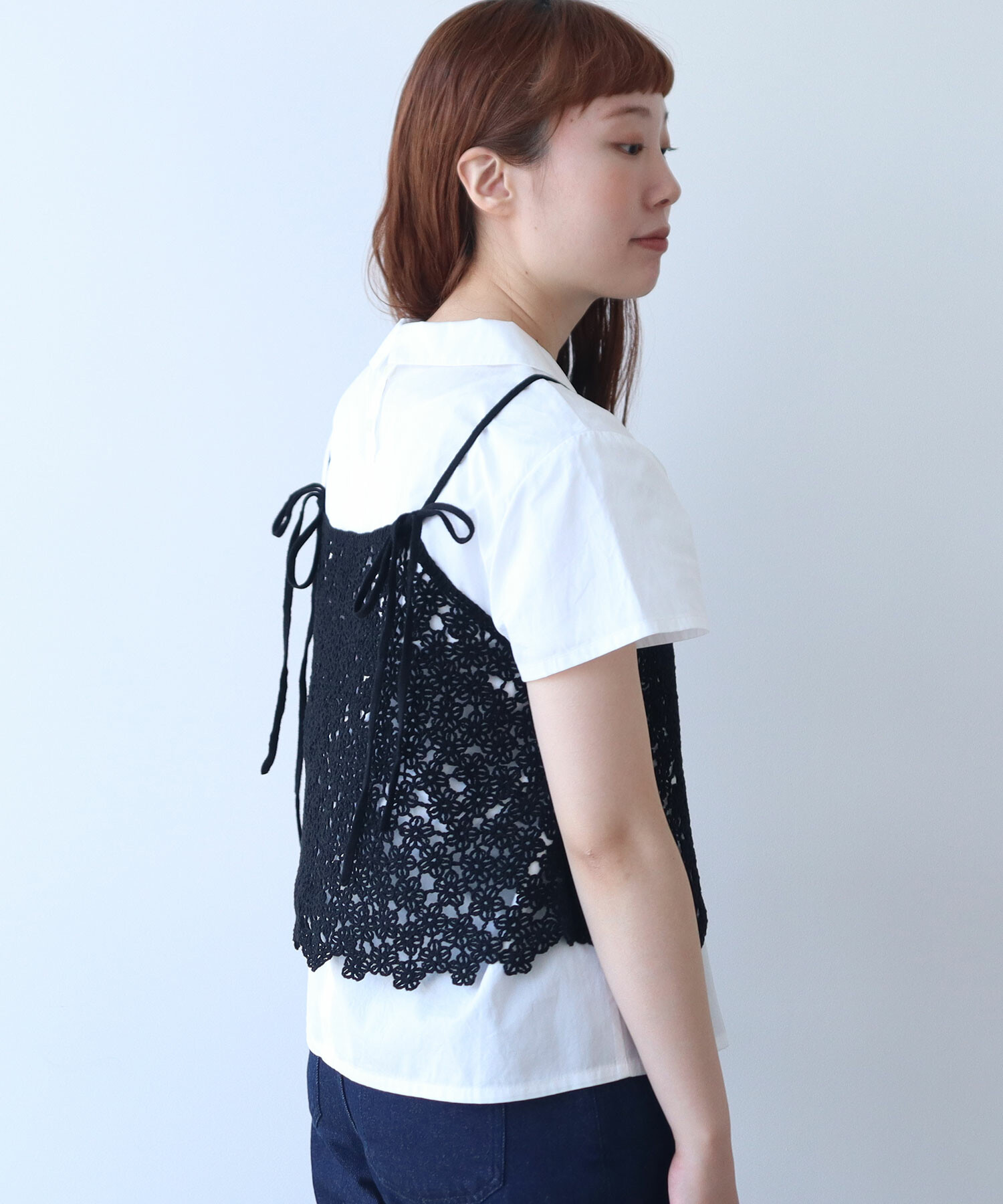 AMBIDEX Store 〇 おはな刺繍 キャミソール(F クロ): bulle de savon