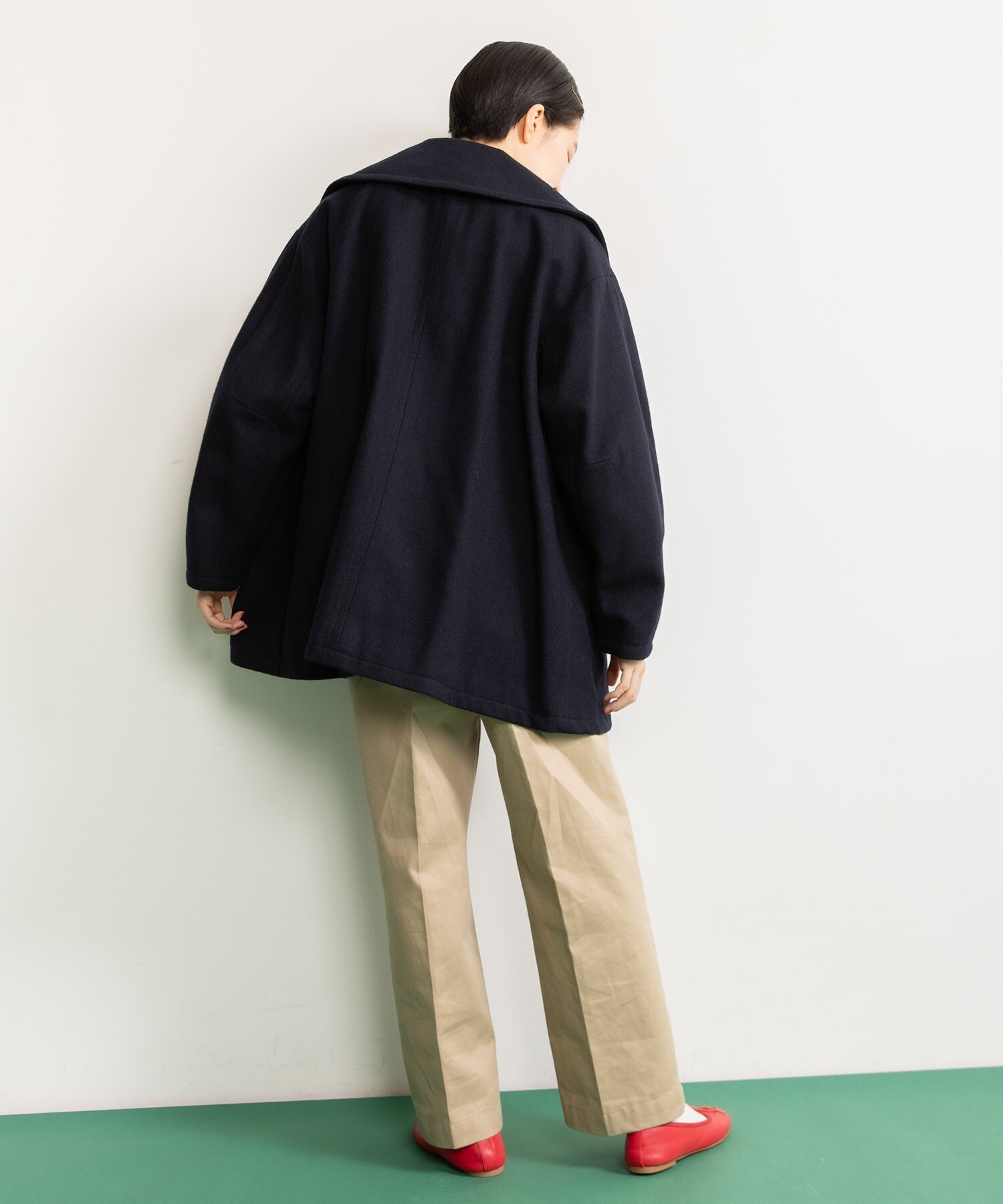 AMBIDEX Store ○ハードメルトン ルーズ Pコート(F コン): CHILD WOMAN