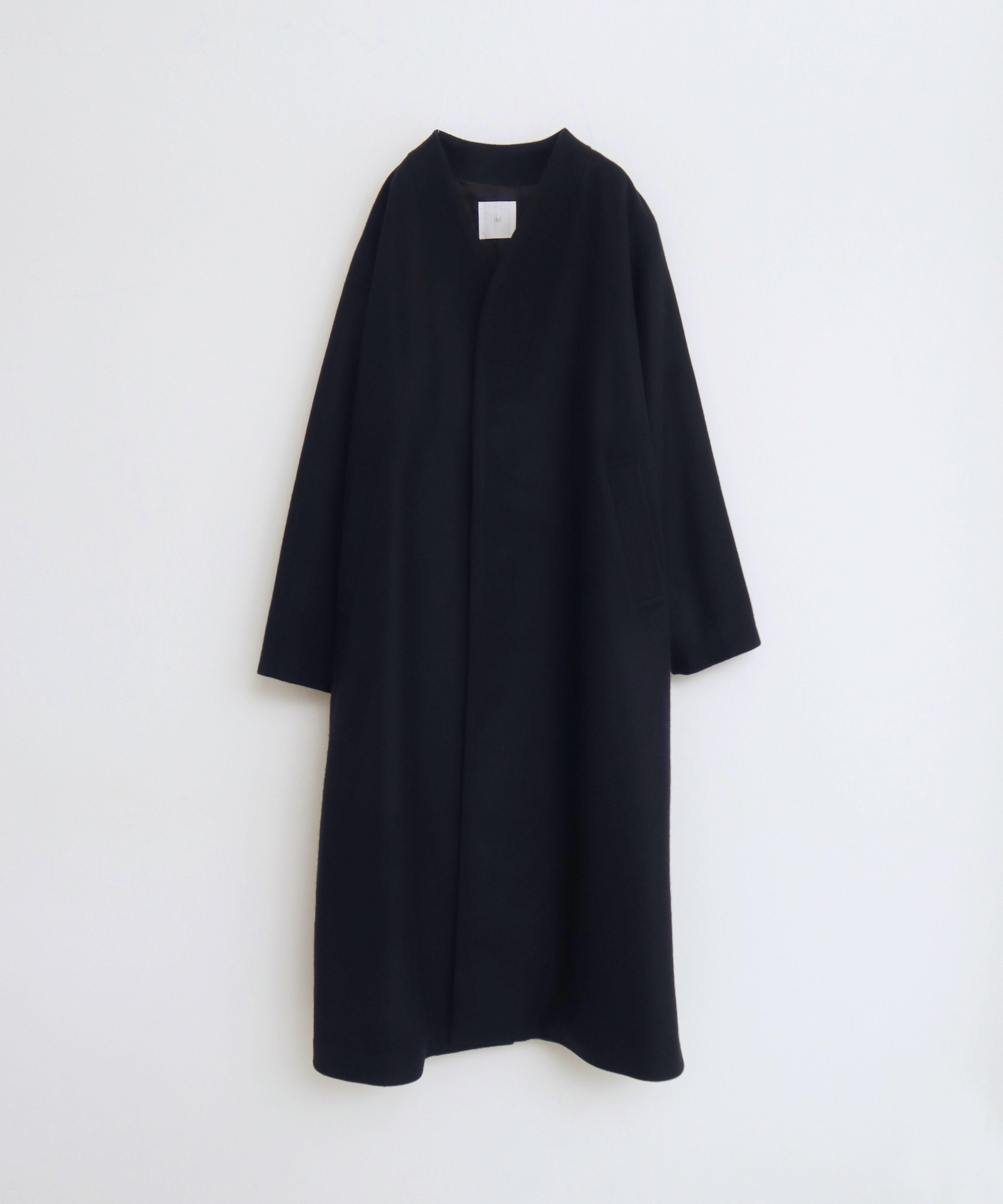 AMBIDEX Store 〇ウールメルトン Vネックロングコート(F アカ): iki