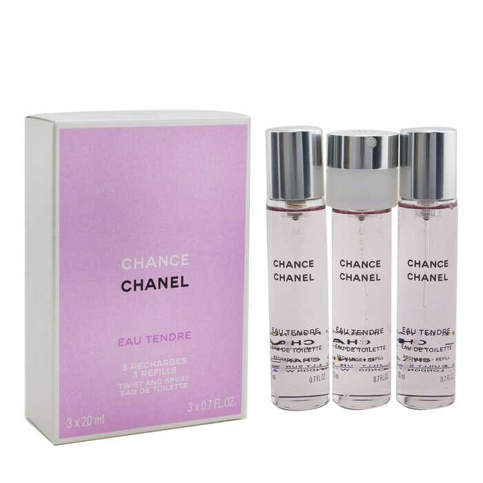Chanel Chance Eau Tendre Eau De Toilette (3x 20ml) Filling 60ml