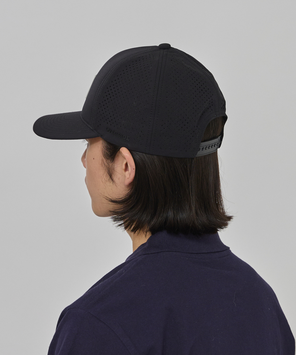 OVERRIDE RUBBER LOGO VENTED SB CAP | 59cm～61cm(80) BLACK (01