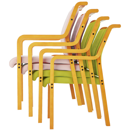 会議イス WF-C8ALN GR グリーン 木製 | 木製チェア | 介護用品・福祉