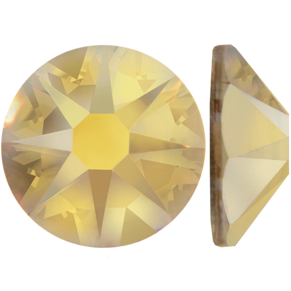 Swarovski 2088 XIRIUS Rose Flat Back Crystal Metallic Sunshine