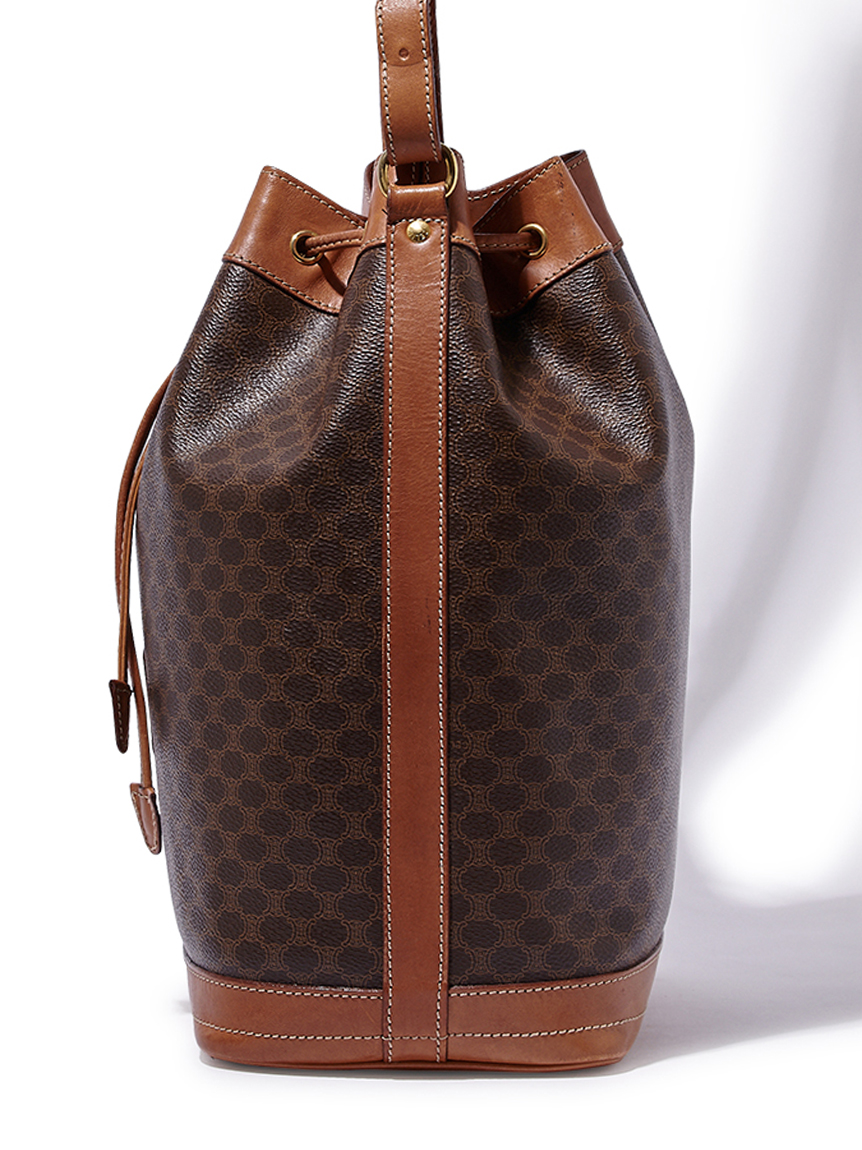 CELINE マカダムモノグラム巾着ショルダー(ヴィンテージバッグ