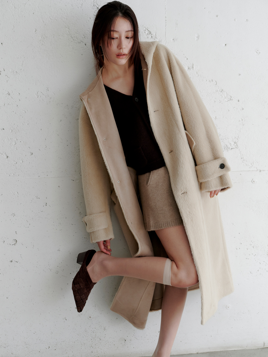 ウォッシャブルコンパクトシャギーVカーデ(カーディガン)｜トップス