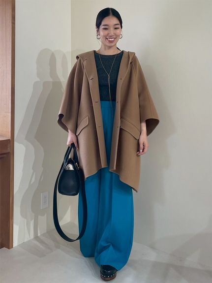 フードポンチョコート(ハーフコート)｜アウター｜Mila Owen（ミラ