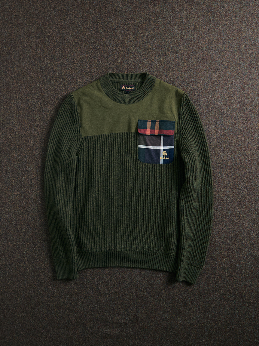 Barbour × BARACUTA》Miller クルーネック ニット セーター｜ニット