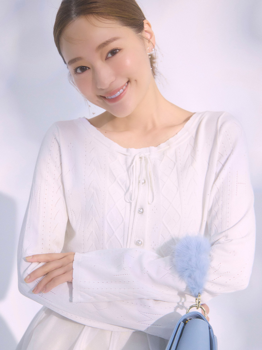 HANAE MORI×CELFORDコラボ】ポインテルニットカーディガン