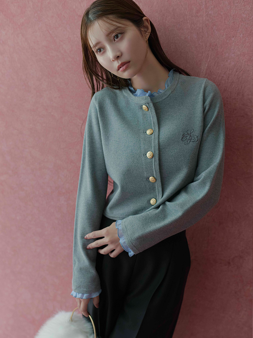 限定カラーあり】フリルデタッチャブルカーディガン(ニットプル