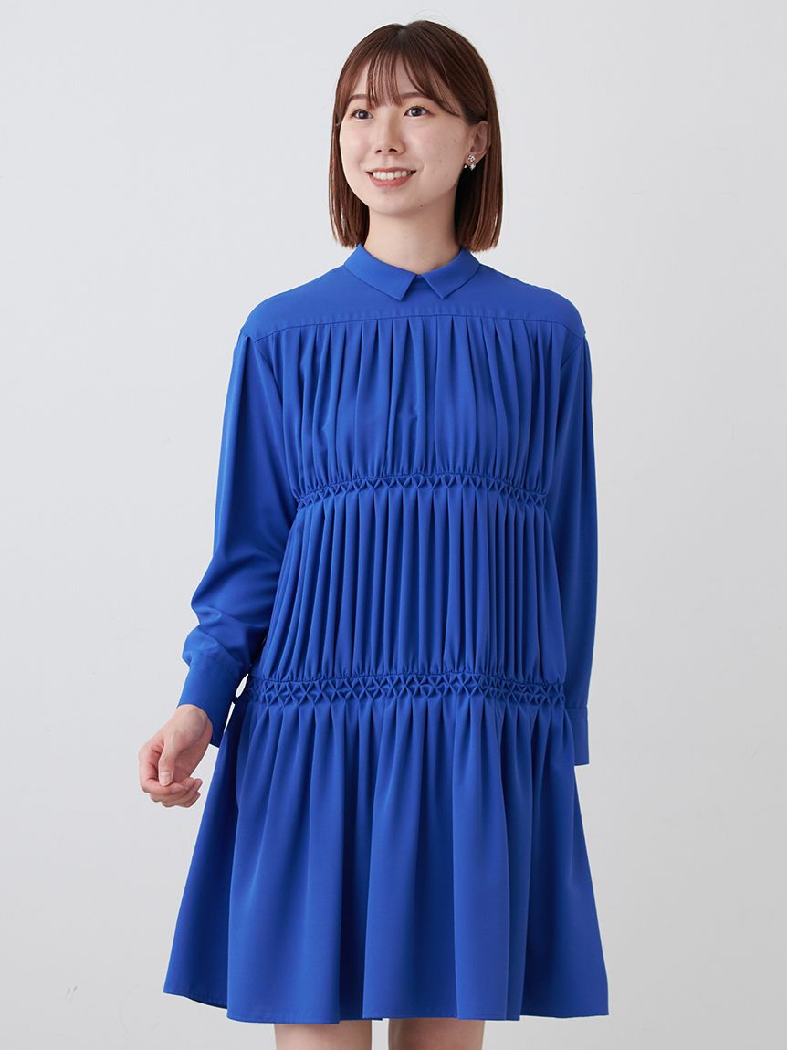 HANAE MORI×CELFORDコラボ】衿付きティアードワンピース(デイリー