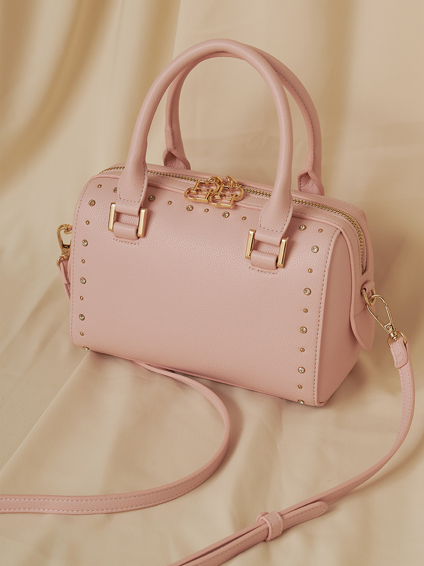 リュタン】ビジュースタッズボストンバッグ(ハンドバッグ)｜BAGS