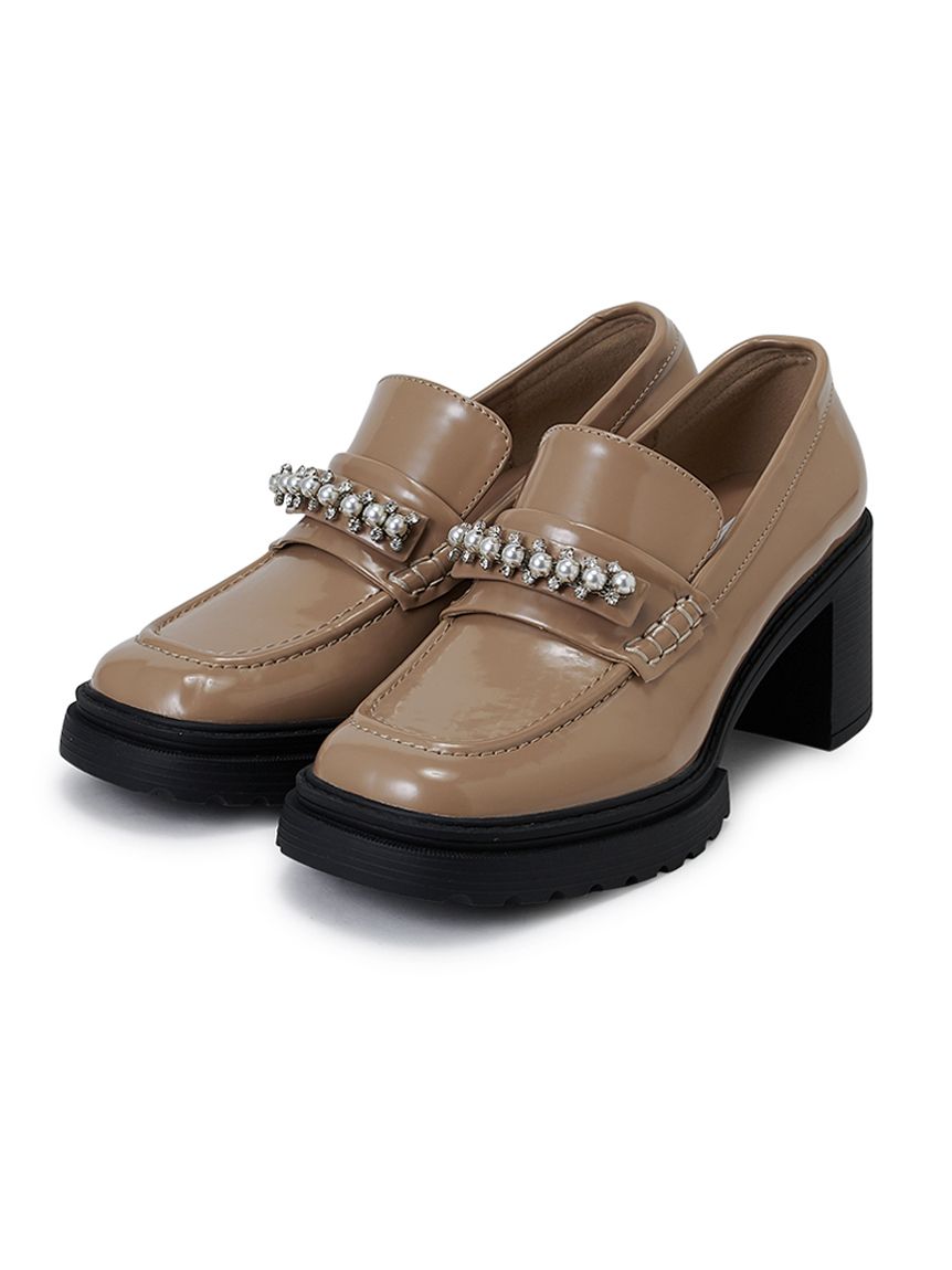 ビジューパール付き厚底ローファー(ブーツ)｜SHOES（シューズ