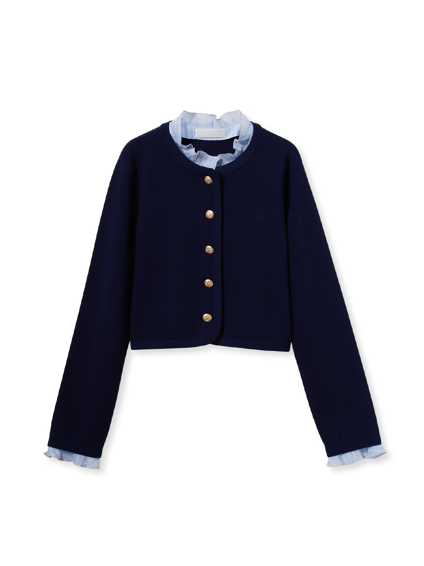 限定カラーあり】フリルデタッチャブルカーディガン(ニットプル