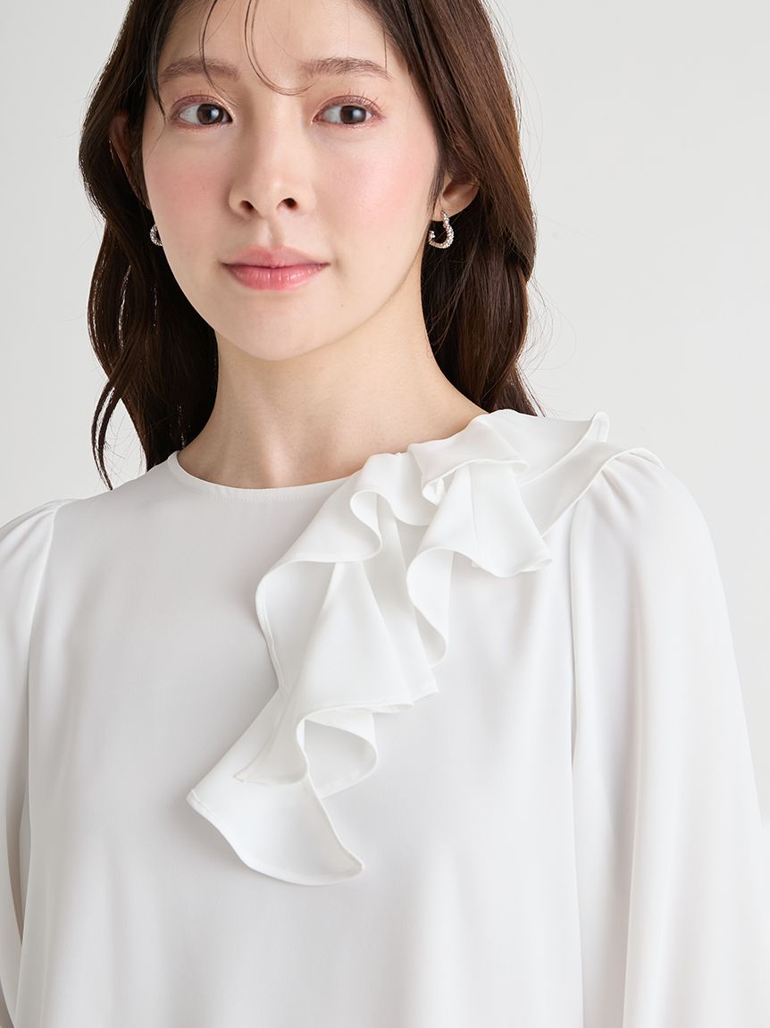 アシメラッフルブラウス(ブラウス・シャツ)｜TOPS（トップス