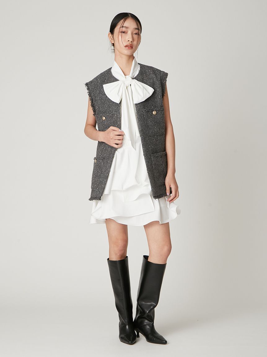 リボンタイコンビニットチュニック(ニット)｜トップス｜FRAY I.D