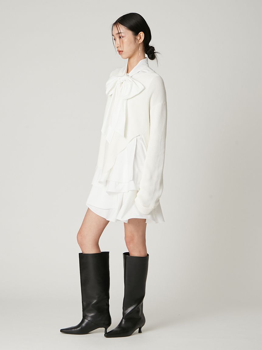 リボンタイコンビニットチュニック(ニット)｜トップス｜FRAY I.D