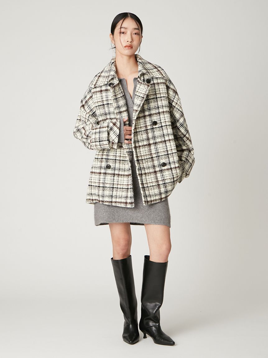 ラクーンダブルフェイスニットミニスカート(ミニスカート)｜スカート