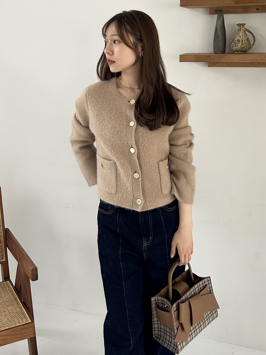 WEB限定カラー】フォックスウールニットジャケット(ニット)｜トップス