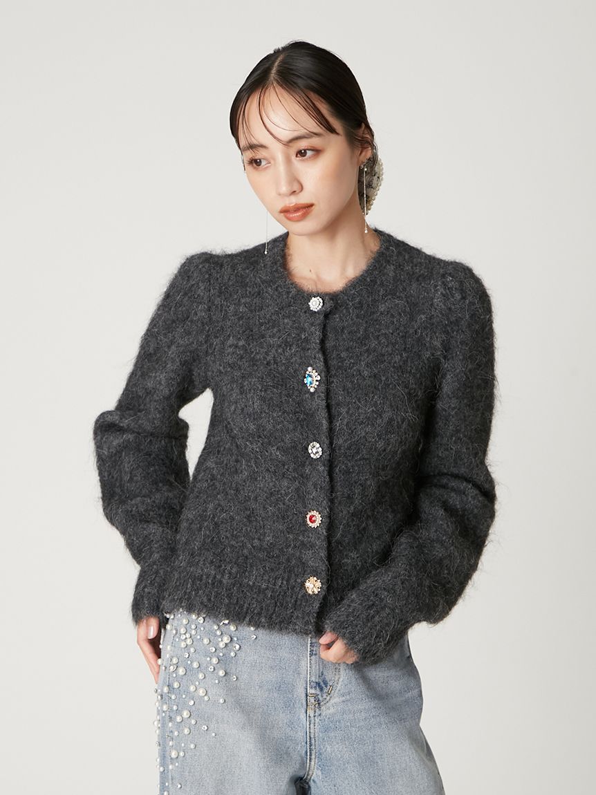 アルパカシャギービジューカーディガン(カーディガン)｜トップス｜FRAY