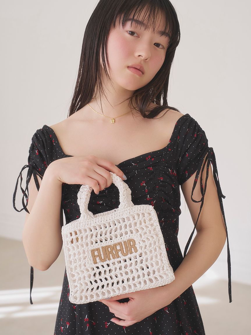 オフィシャルサイト限定カラー】ラフィアロゴトートバッグ(バッグ