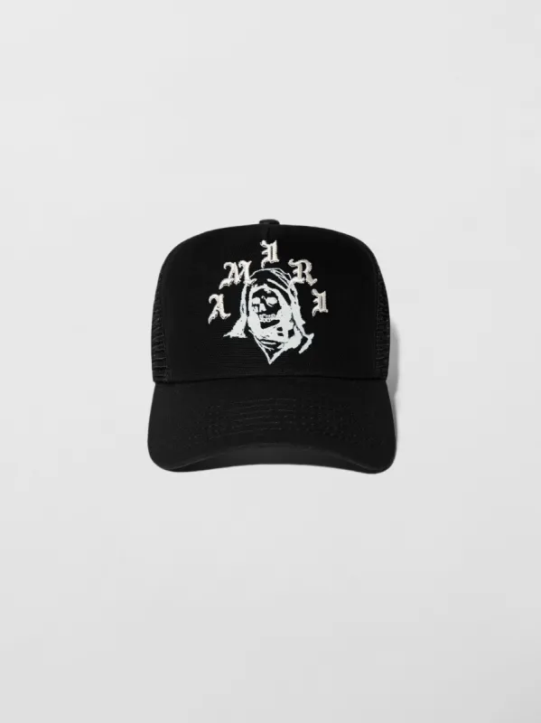 AMIRI REAPER TRUCKER HAT - BLACK / RED | Parallel