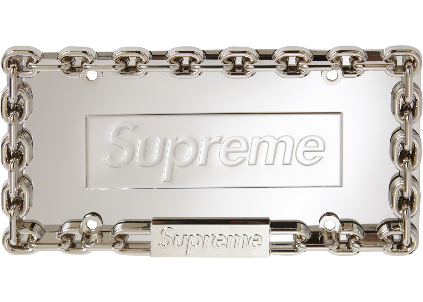 Supreme Chain License Plate Frame Chrome - StockX News