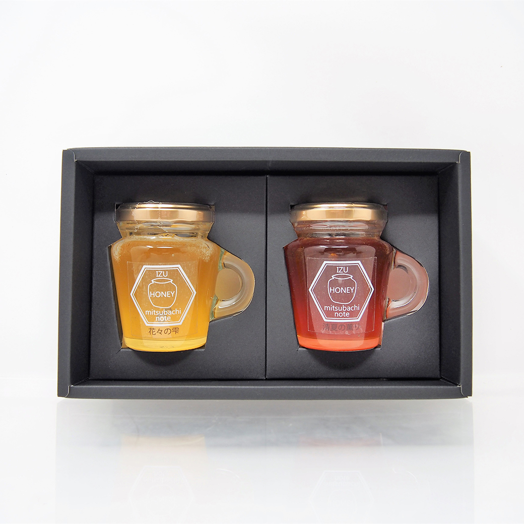 101]はちみつ2本セット（花々の雫・清夏の薫り 各120g）化粧箱付き