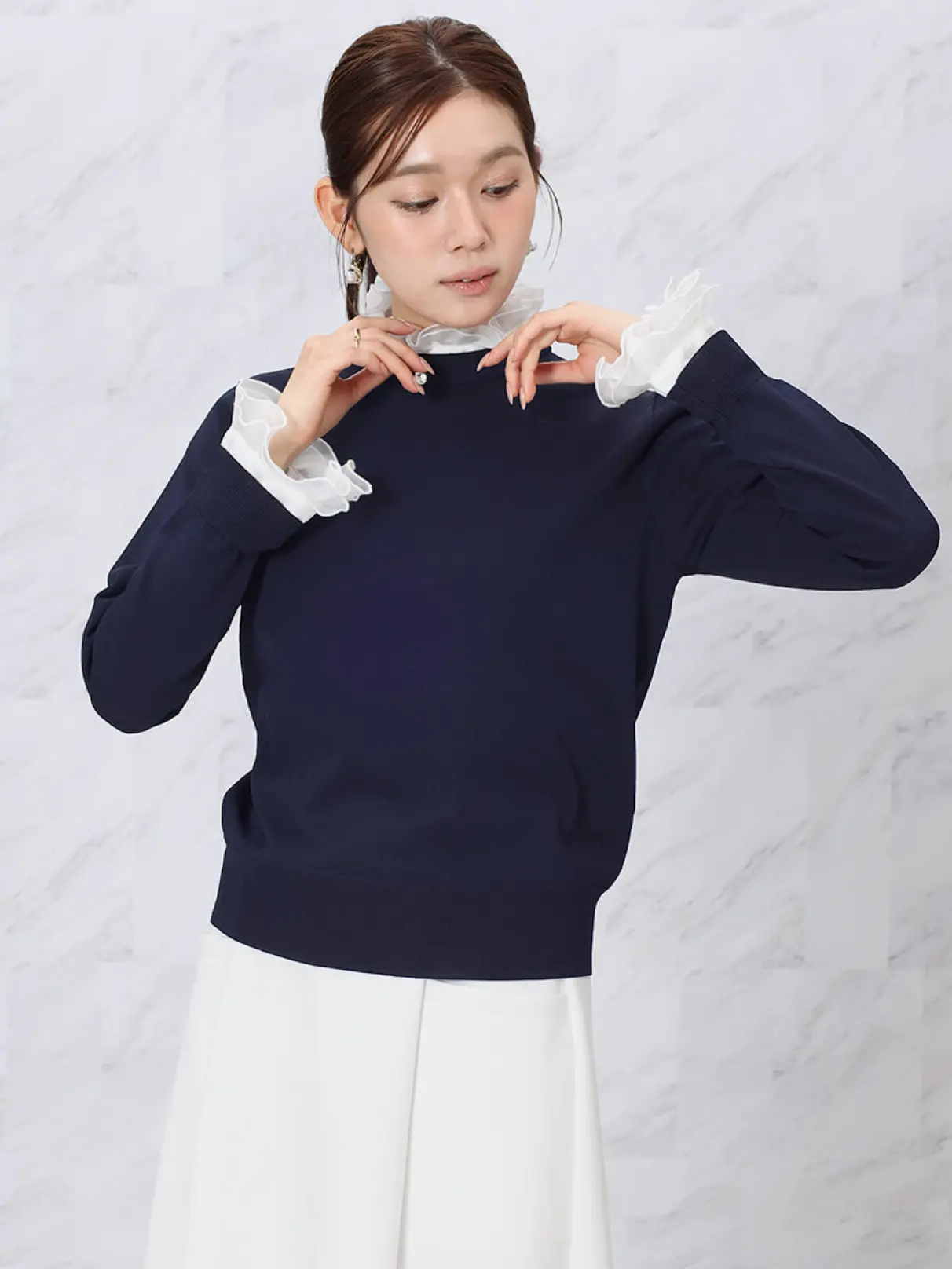 フリルドッキングニットトップス - FENNEL - FENNEL｜YAMADAYA STORE