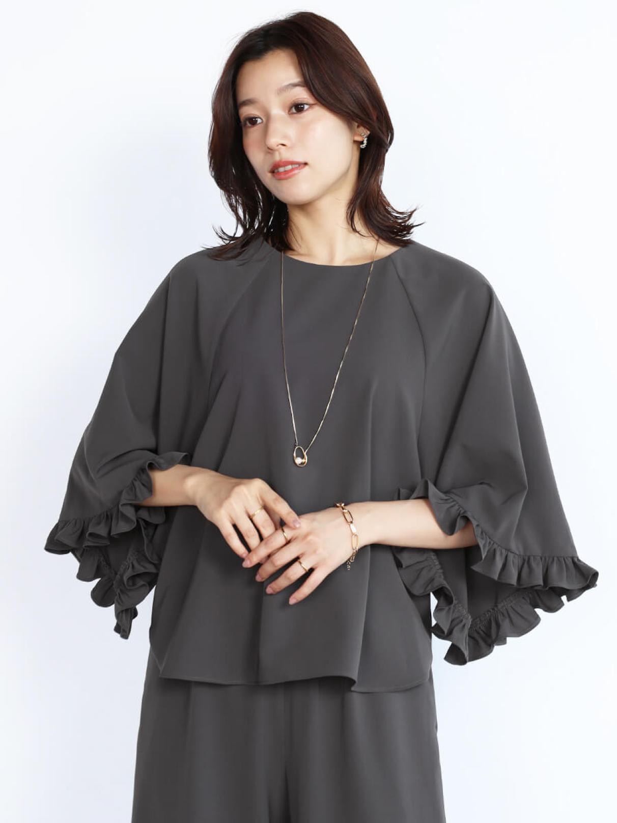 ストレッチツイルフリル袖ブラウス - FENNEL - FENNEL｜YAMADAYA STORE