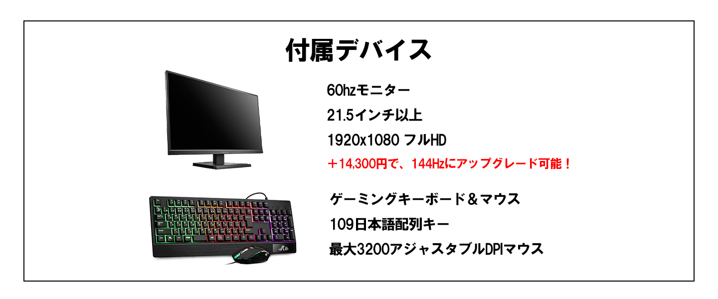 新品ケース】エントリークラスセット 中古ゲーミングPC | NVIDIA