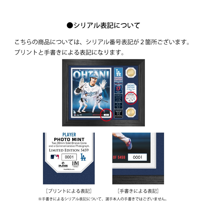 大谷翔平 2024 MVP 獲得記念 コインフォトミント☆ドジャース 50-50
