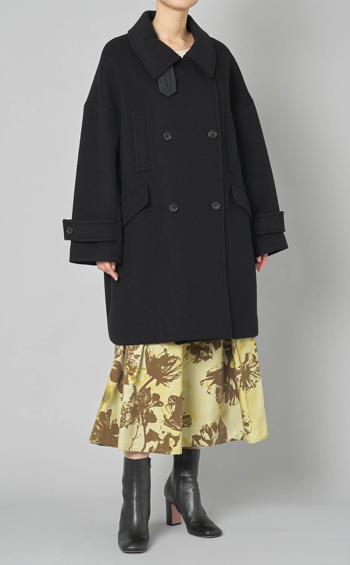 FRAY I.D｜ウールバルマカンハーフコート