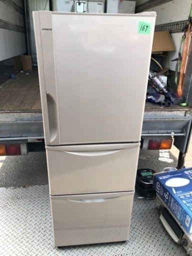 69○送料設置無料 25年製 HITACHI 大型冷蔵庫 265L