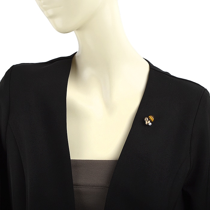 キノコ タイガーズアイ・パール ペンダントブローチ 2010年